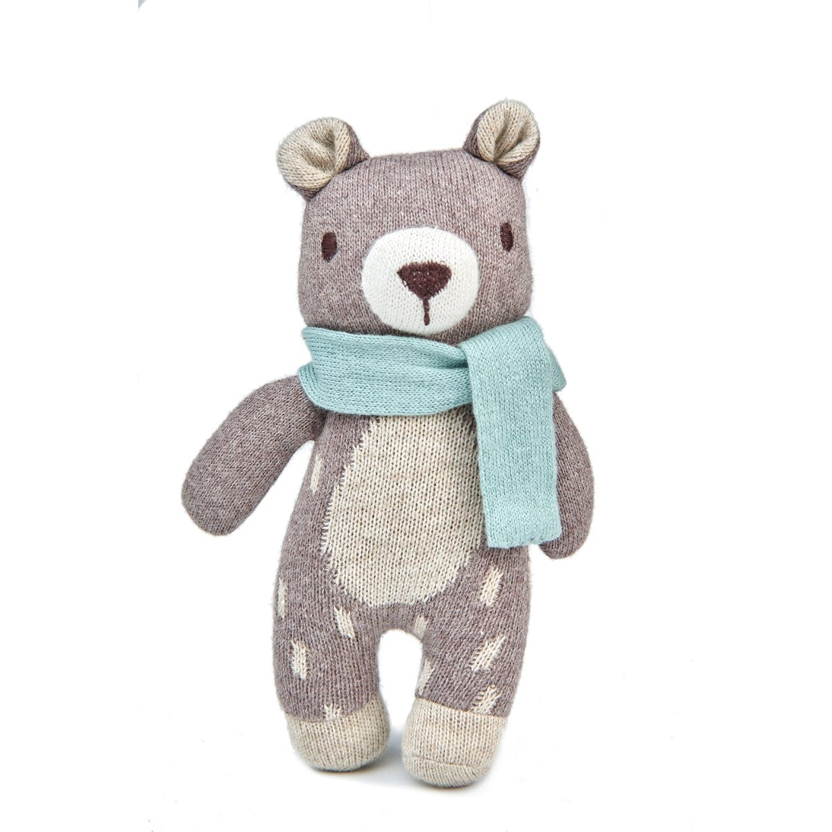 Tender Leaf Toys Fred The Bear Knitted Toy - I Want That Present