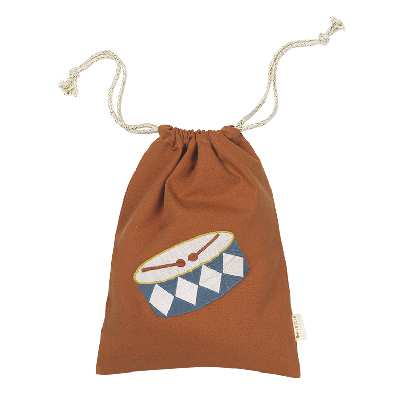 Fabelab Gift Bag - Drum Embroidery - Cinnamon