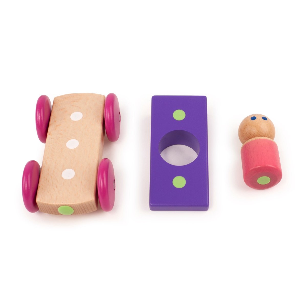 Tegu Magnetic Purple Racer Building Blocks (3 Pieces) - I Want That Present