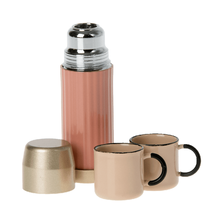 Maileg Miniature Thermos Flask and Cups, Pink - PREORDER - due November - I Want That Present