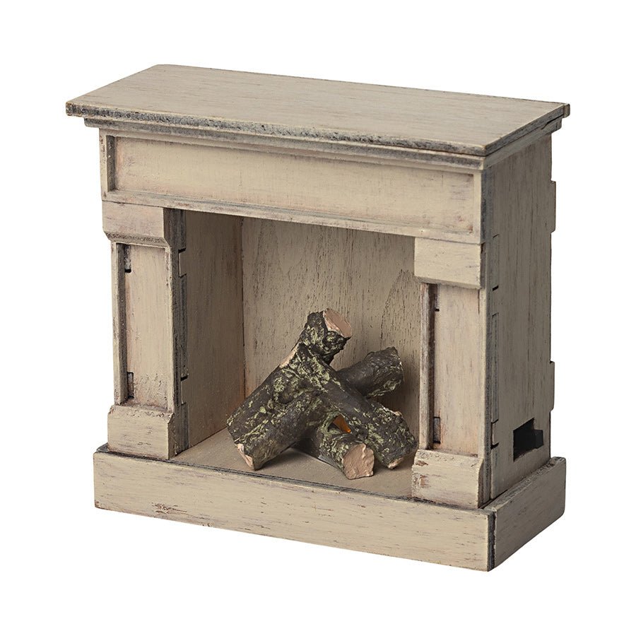 Maileg Fireplace, Mouse, Vintage Off - white - I Want That Present