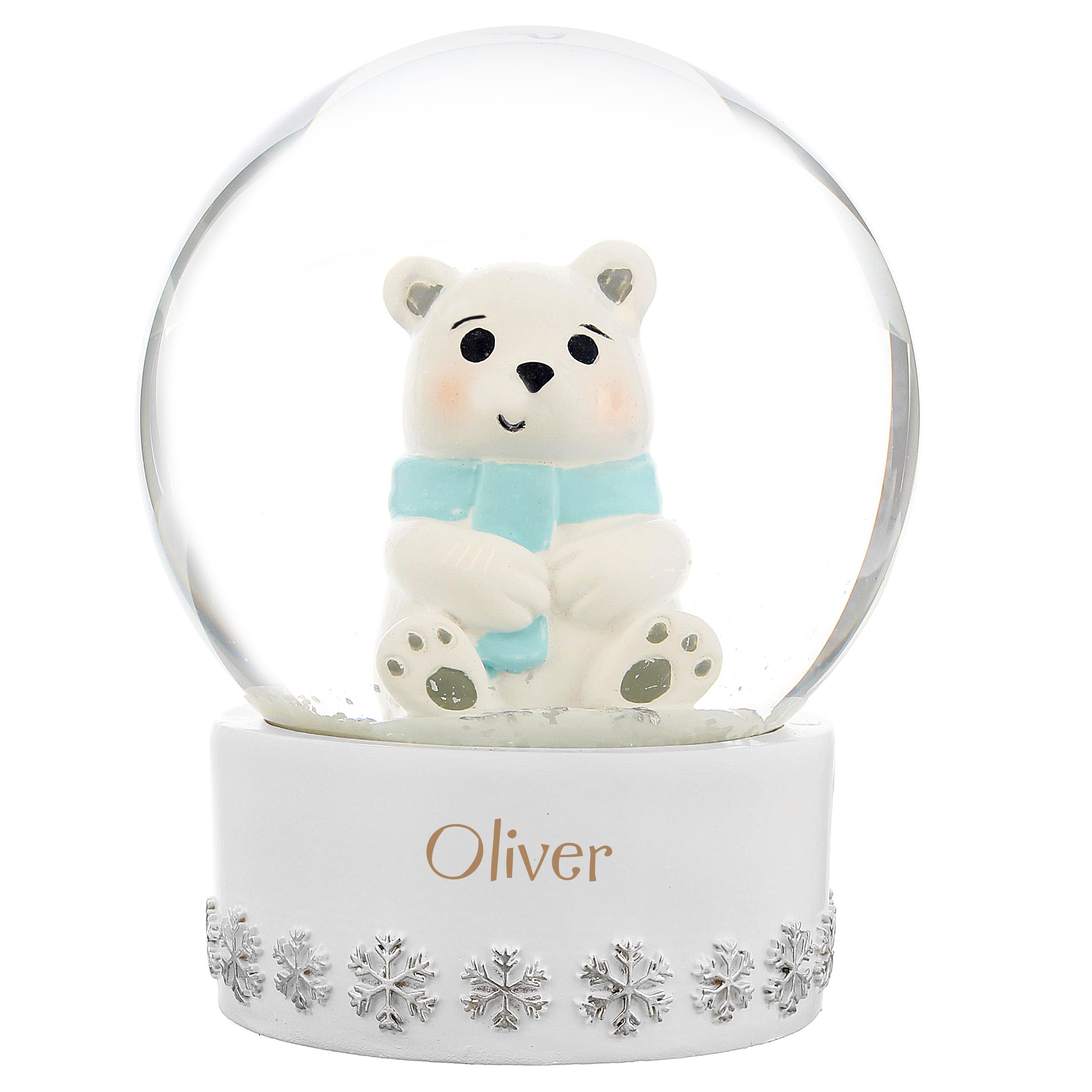 Personalised Name Polar Bear Snow Globe