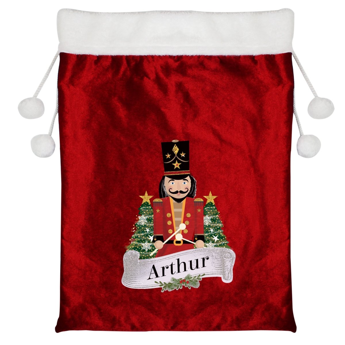 Personalised Red Nutcracker Sack - I Want That Present