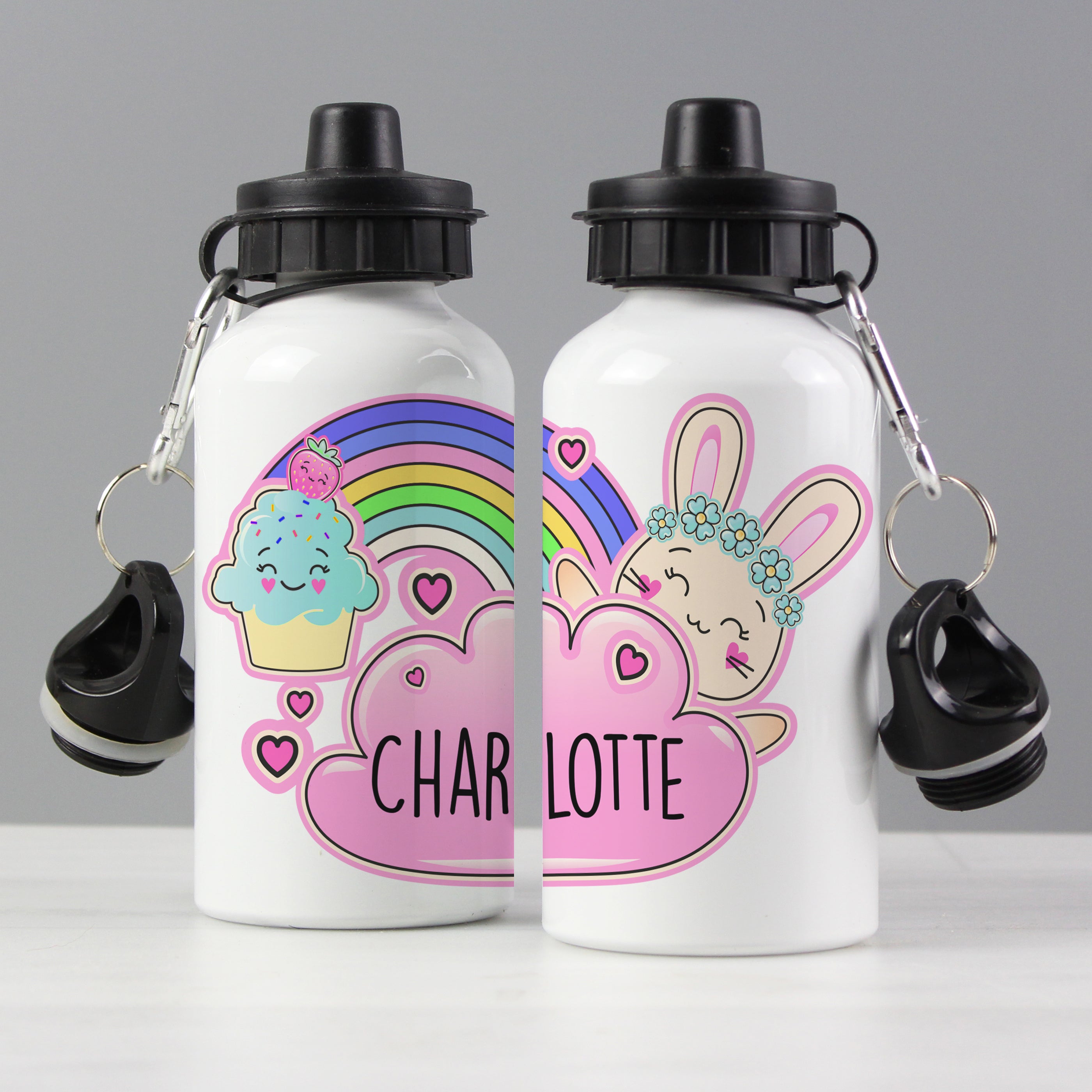 Personalised Cute Bunny Drinks Bottle