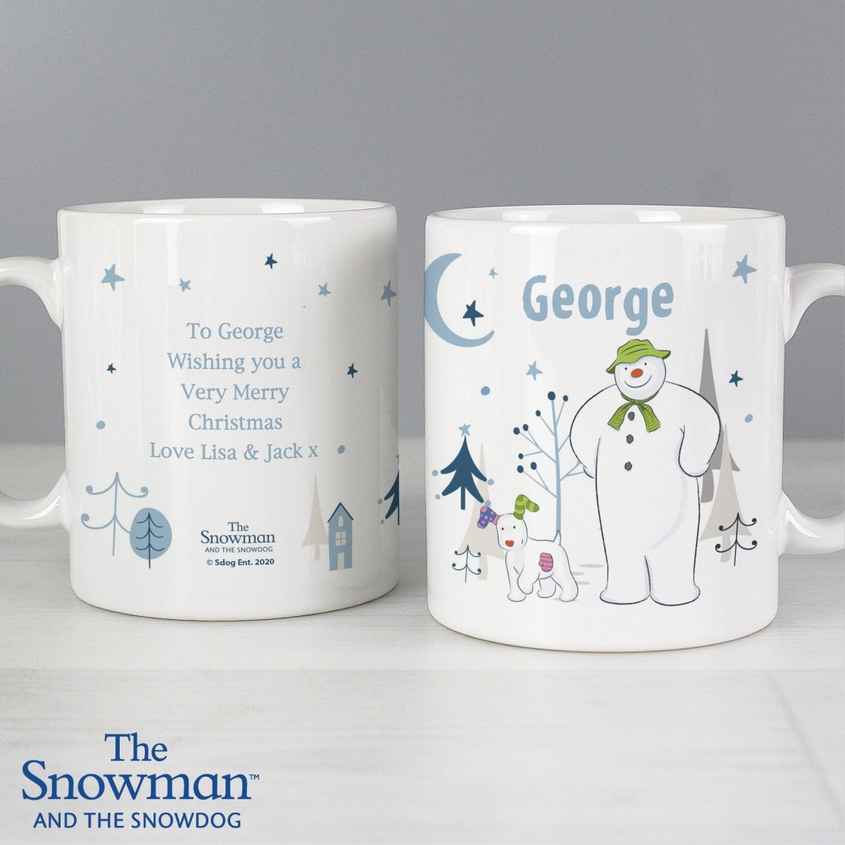 Personalised The Snowman and the Snowdog Mug - I Want That Present