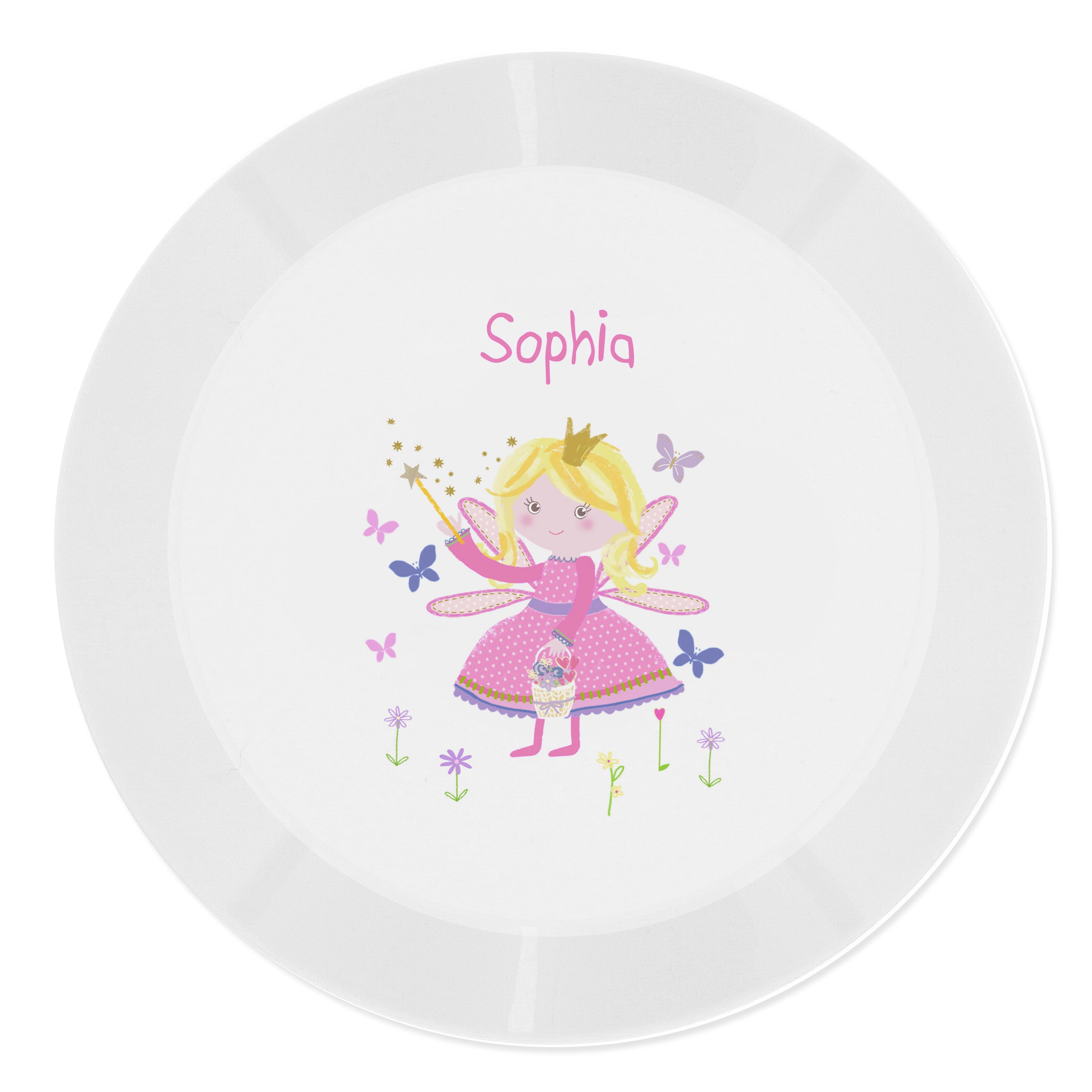 Personalised Fairy Plastic Plate