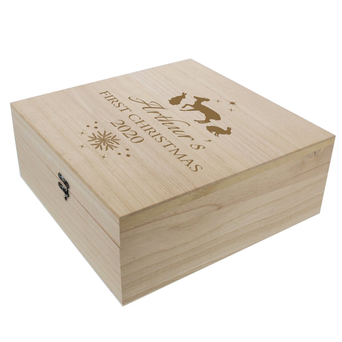 Personalised Wooden Christmas Eve Box - I Want That Present