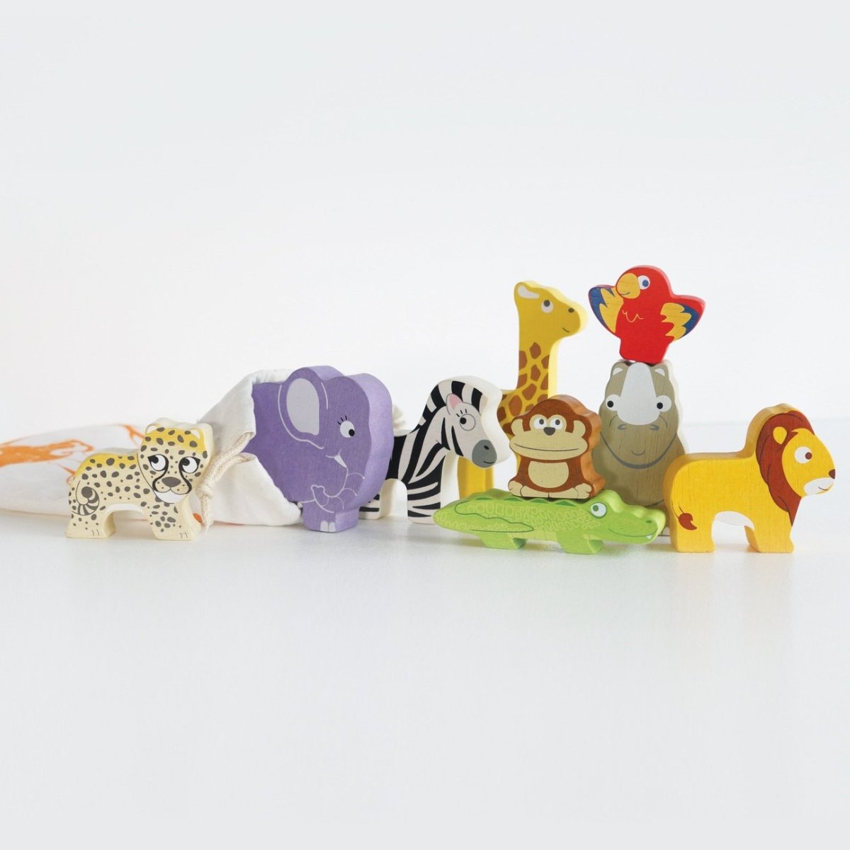 Le Toy Van Africa Stacker Tower & Bag - I Want That Present