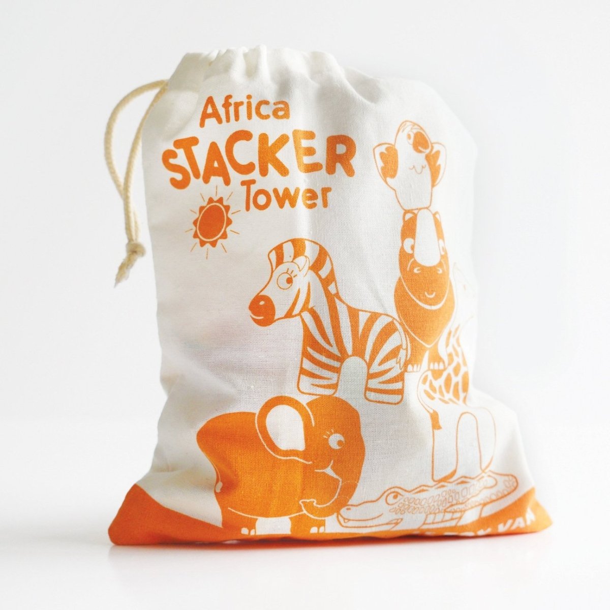 Le Toy Van Africa Stacker Tower & Bag - I Want That Present