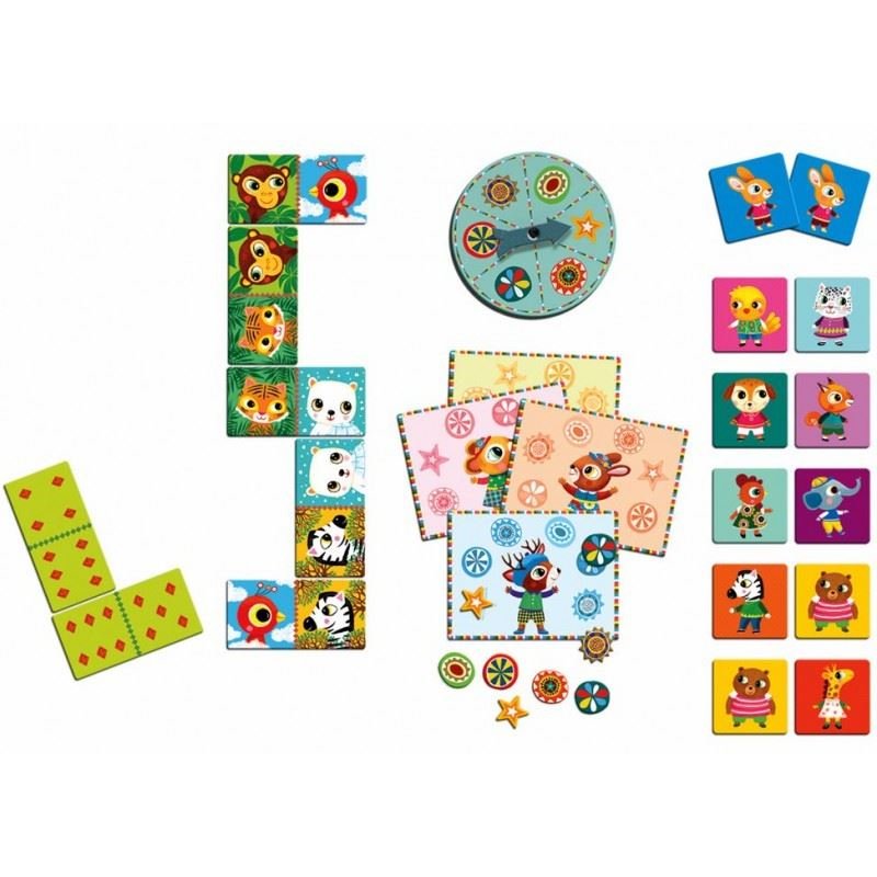 Djeco Bingo, Memo & Domino Games - Little Friends - I Want That Present