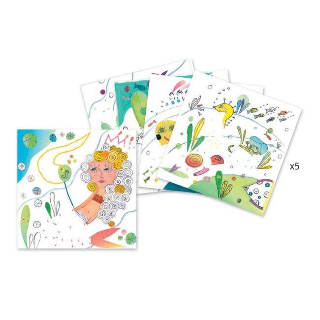 Djeco Dot to Dot Colouring Cards - A Jaunt at Sea