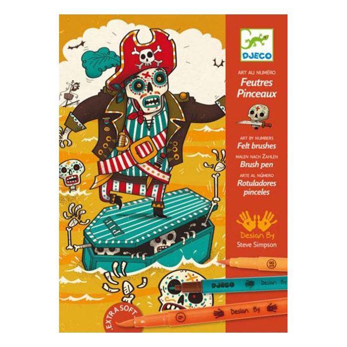 Djeco Felt Tip Colouring Set - Scared Stiff