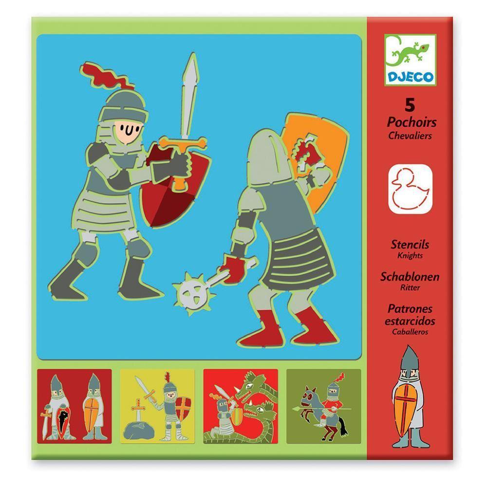 Djeco Stencil Set - Knights - I Want That Present