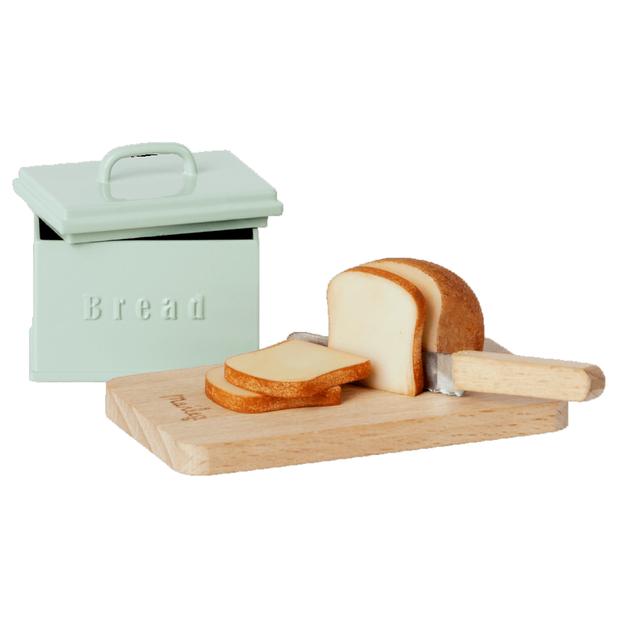 Maileg Miniature Bread Box with Cutting Board & Knife