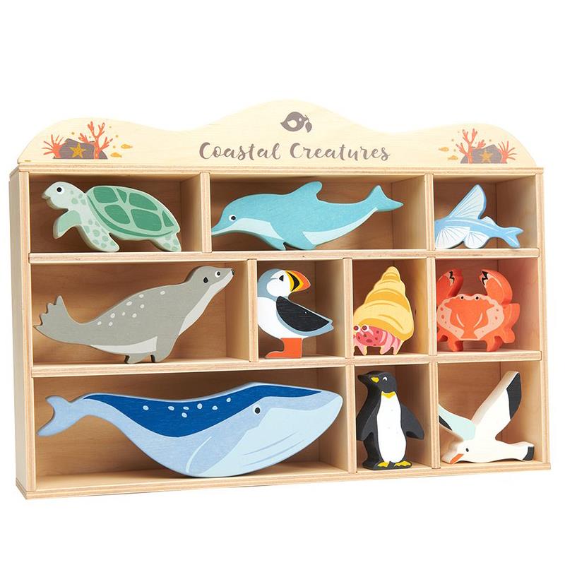 Tender Leaf Toys Wooden Sea Creatures Shelf Set