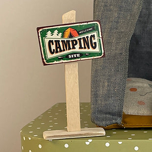 Miniature 'Camping Site' Wooden Sign