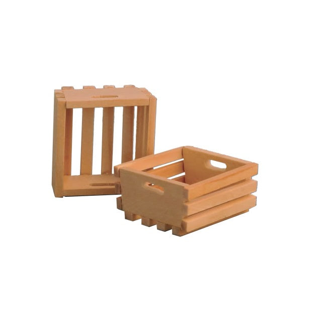 Miniature Slatted Wooden Crate (2pcs)