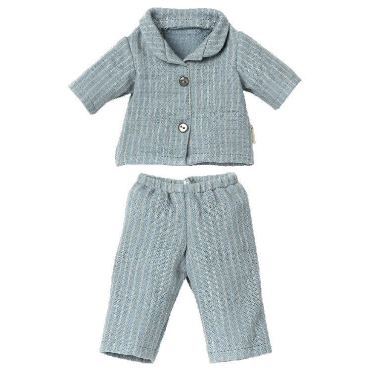 Maileg Teddy Dad Clothes, Blue Pyjamas - I Want That Present