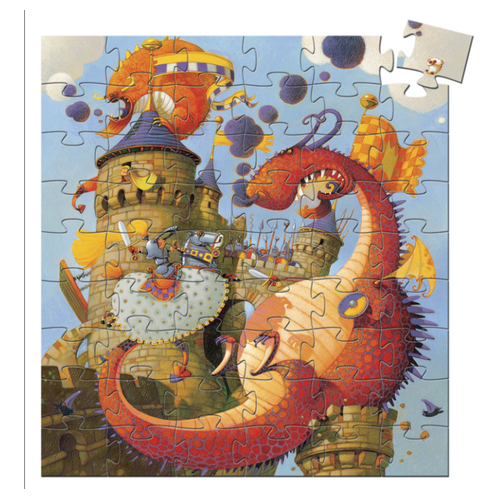 Djeco Silhouette Puzzle - Vaillant and the Dragon (54pc)