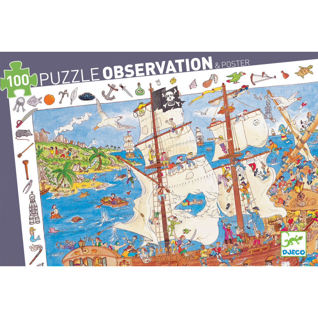 Djeco Pirate 100pcs Observation Puzzle