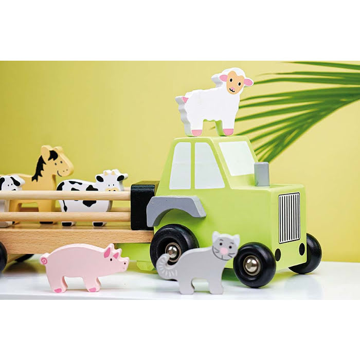 Farm Tractor, Trailer & Animals by Jabadabado