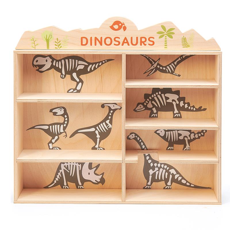 Tender Leaf Toys Wooden Dinosaurs Shelf Set