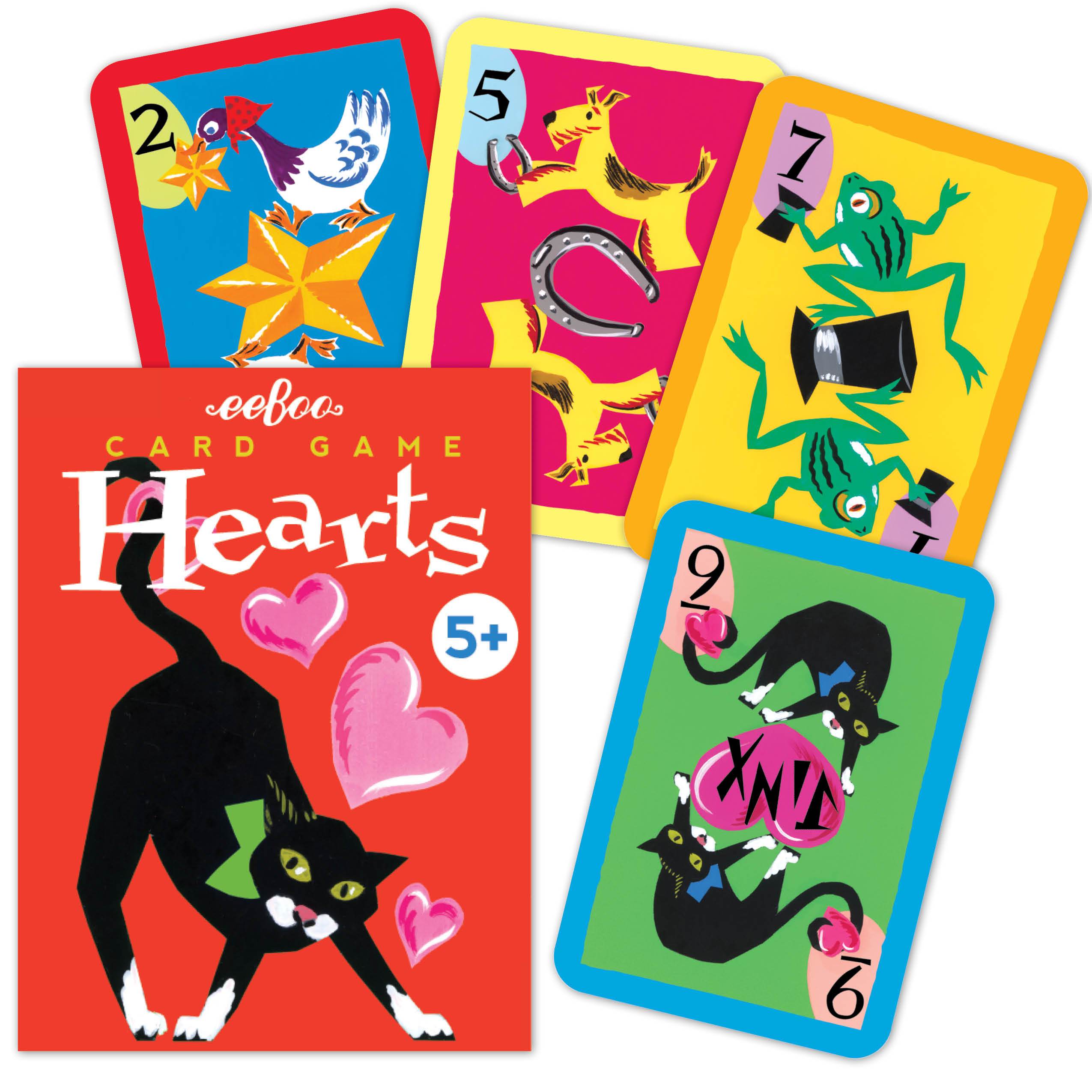 eeBoo Hearts Card Game