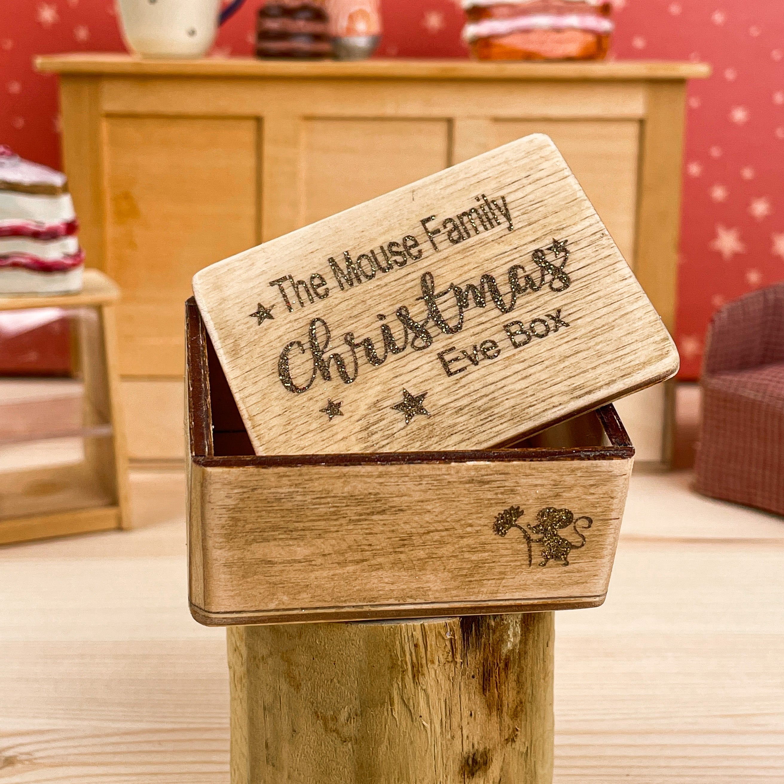 Miniature Christmas Eve Wooden Box