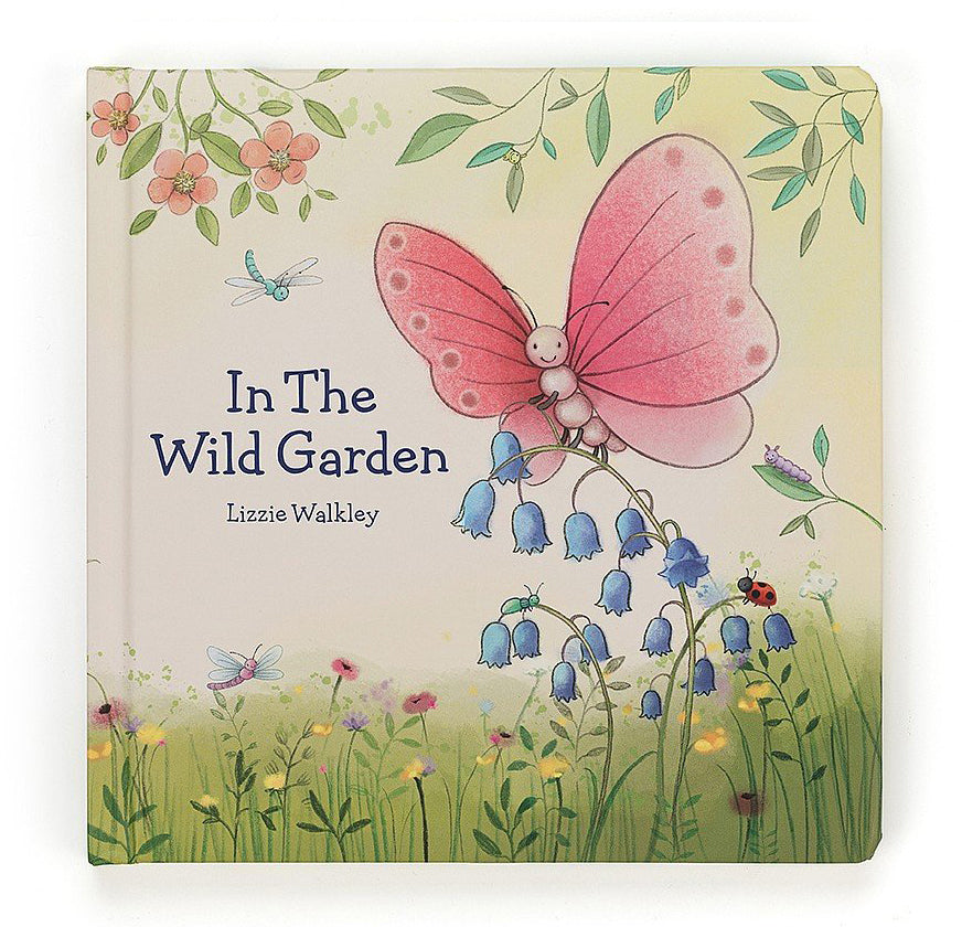 jellycat in the wild park book with a butterfly and bluebells on the cover