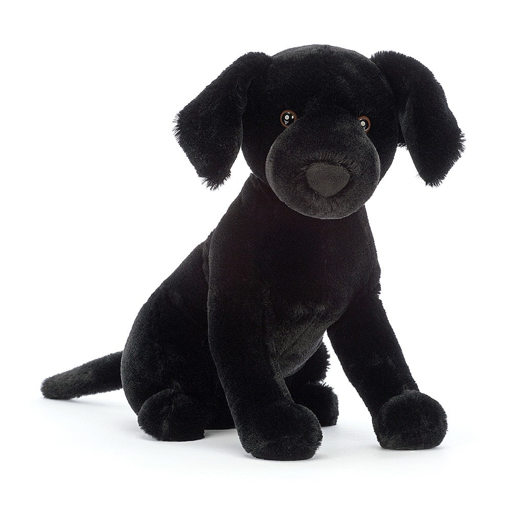 jellycat inky black furred labrador soft toy