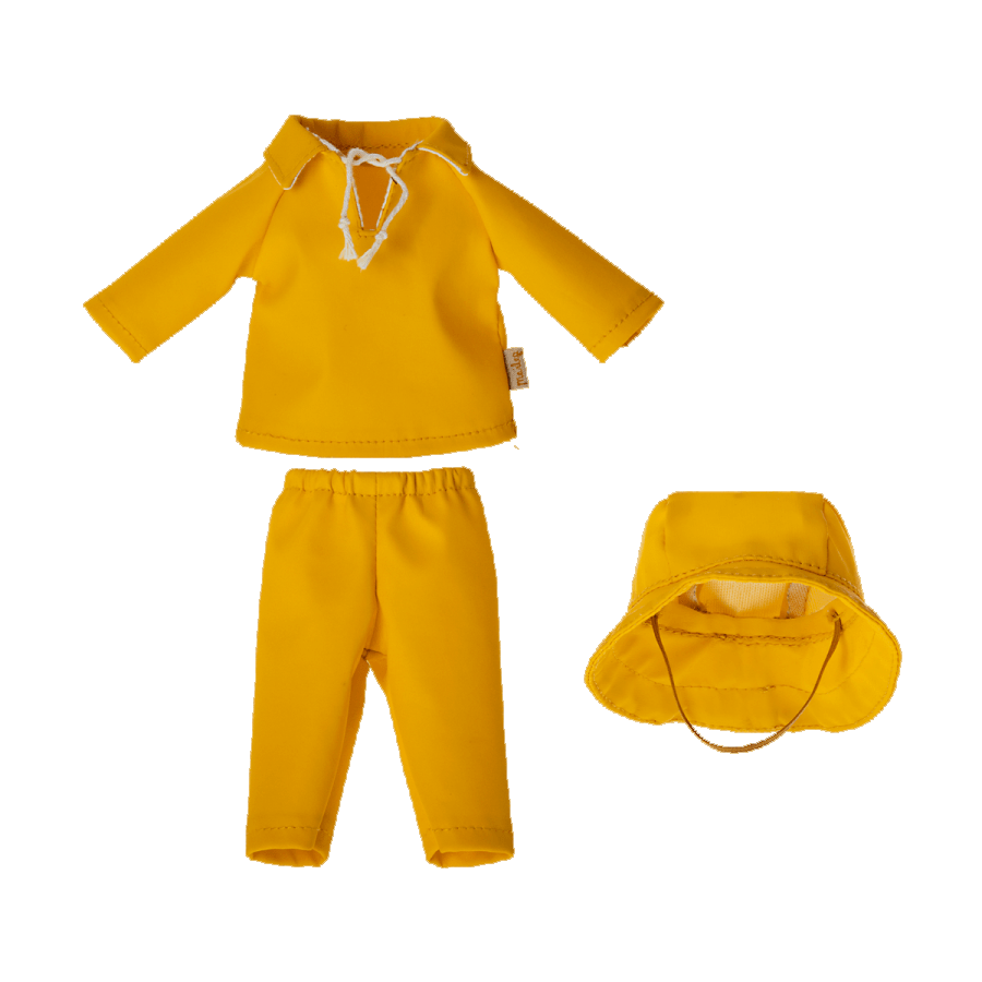 Maileg Teddy Dad Clothes, Rainwear with Hat - I Want That Present