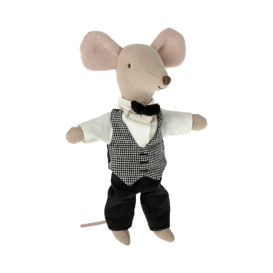Maileg Maid Mouse, Waiter Mouse and Miniature Cheese Bell Bundle