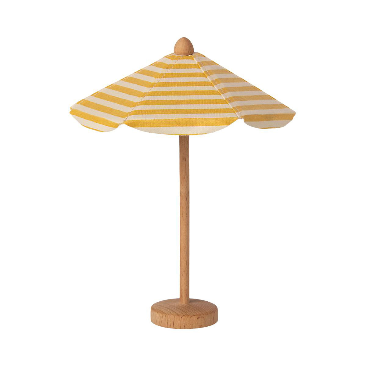 maileg yellow and white beach umbrella