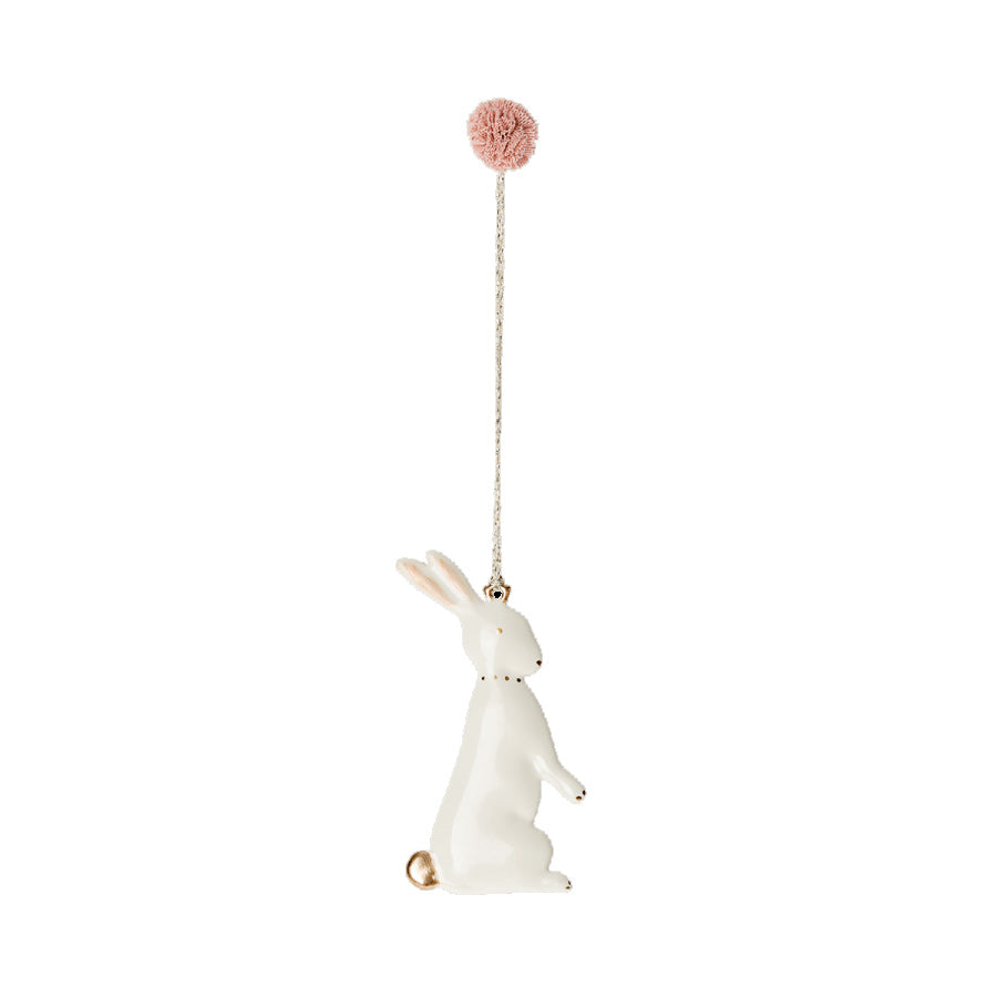 maileg whte metal easter rabbit hanging decoration - No.2