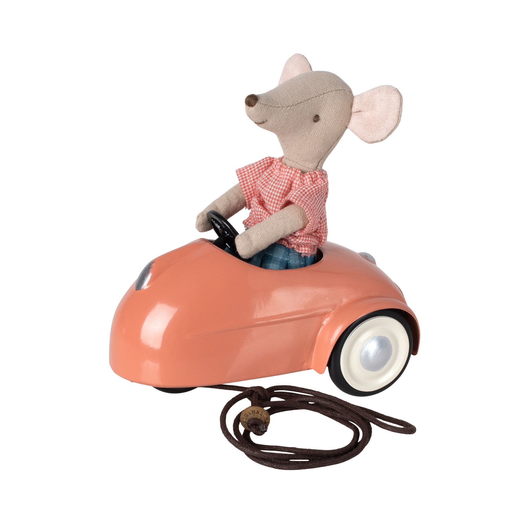 Maileg Mouse Car - Coral, Dark Green or Light Brown