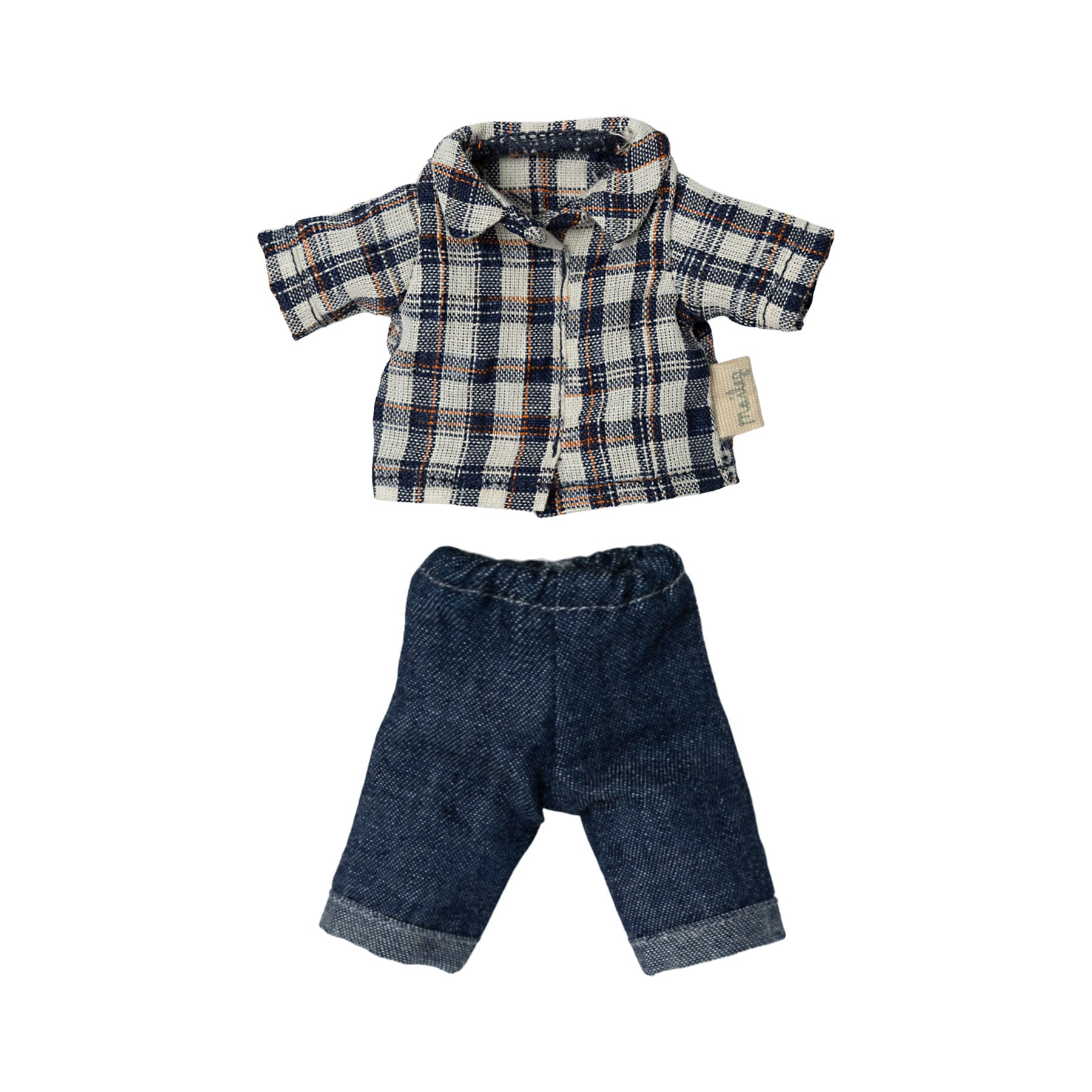 check shirt and jeans for dad maileg mouse
