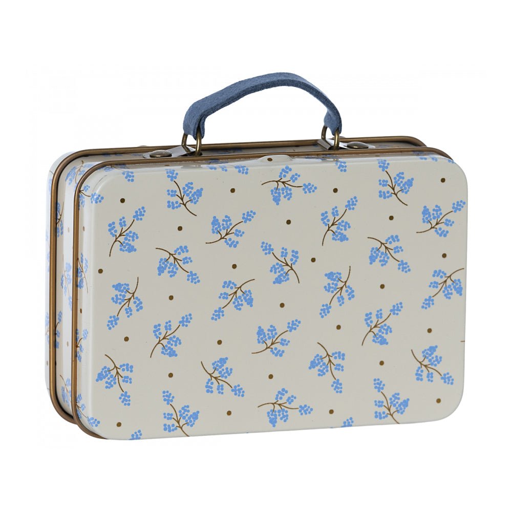 Maileg Small Metal Suitcase, Madelaine - Blue - I Want That Present
