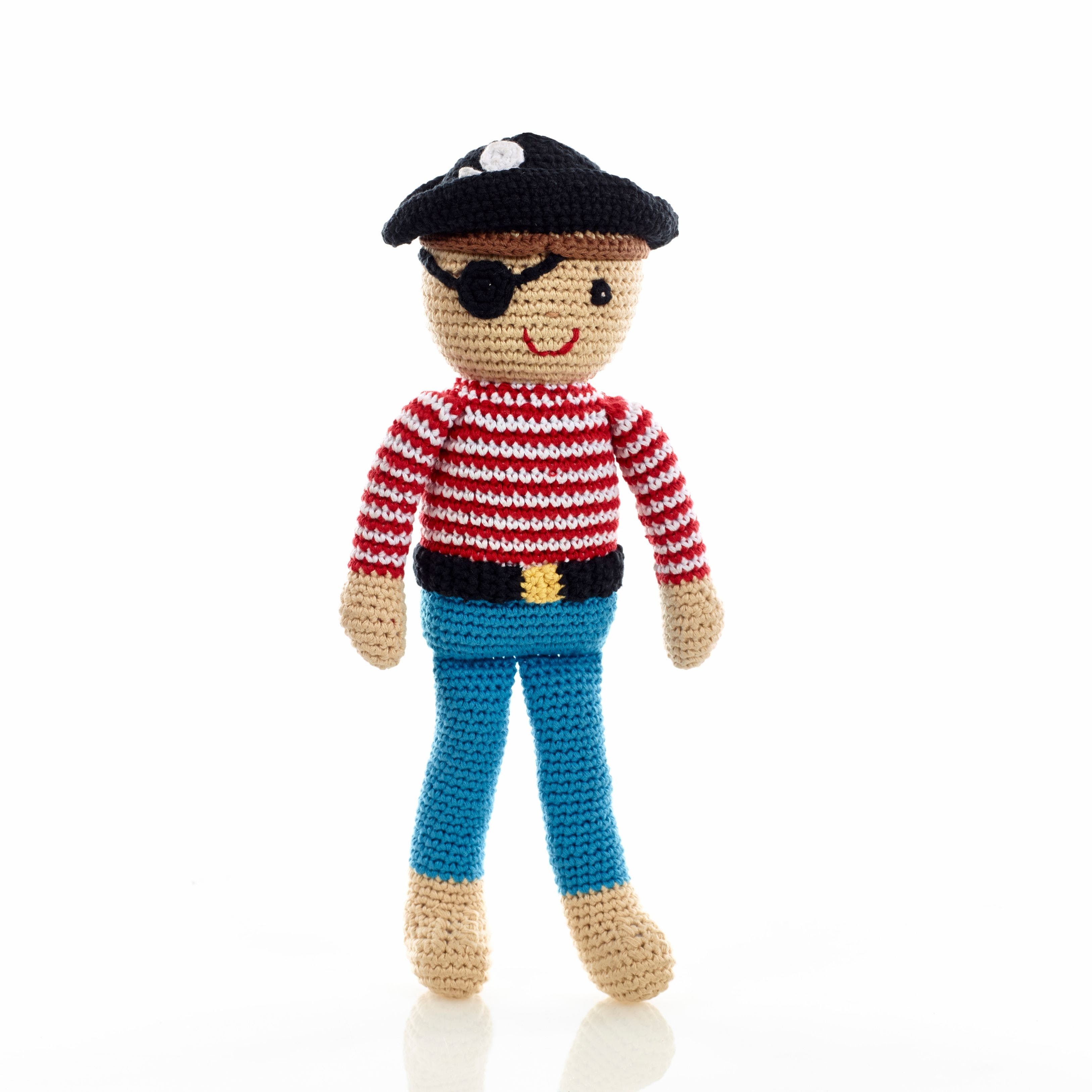 Pebblechild Once Upon a Time Pirate Knitted Soft Toy