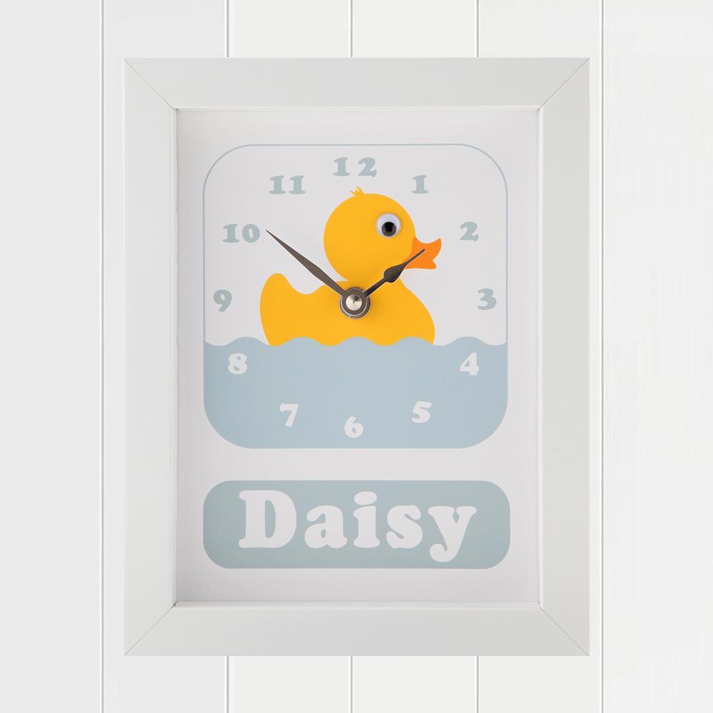 Stripey Cats Daisy Duck Personalised Clock