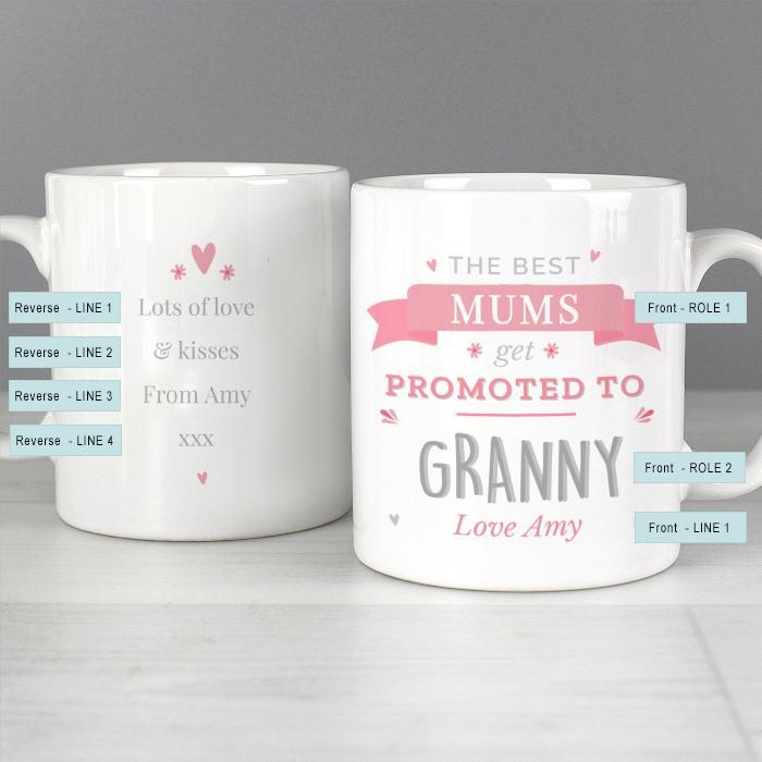 Personalised Pink Promoted To Mug