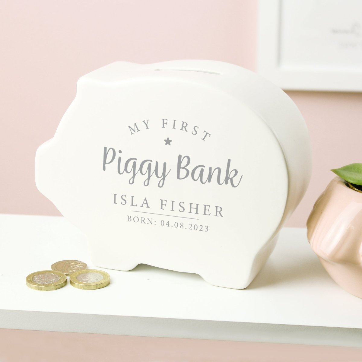 Personalised My First Piggy Bank - I Want That Present