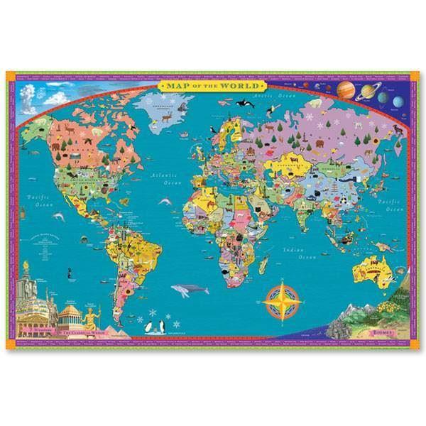 eeBoo 100 Piece Giant World Map Puzzle