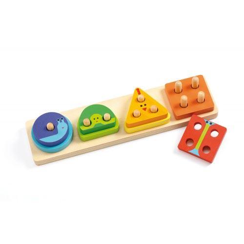 Djeco1234 Basic Wooden Puzzle - I Want That Present