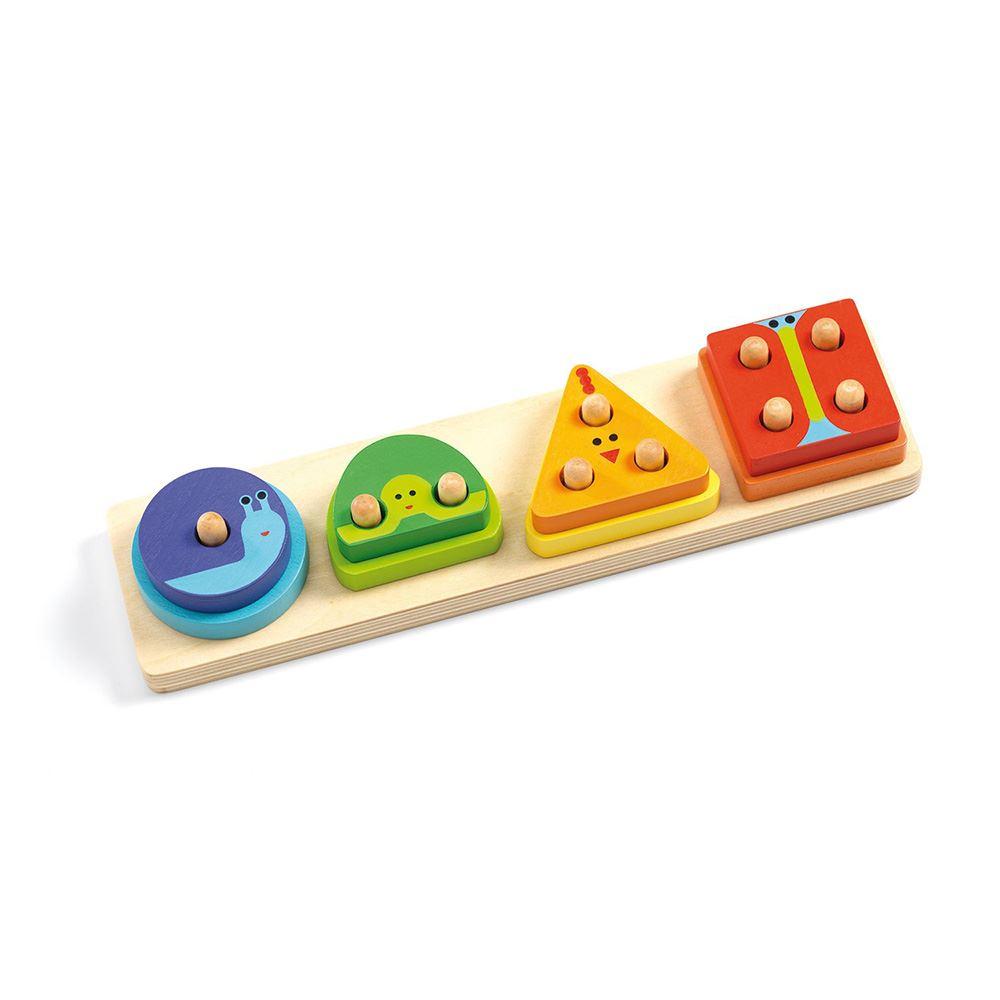 Djeco1234 Basic Wooden Puzzle - I Want That Present