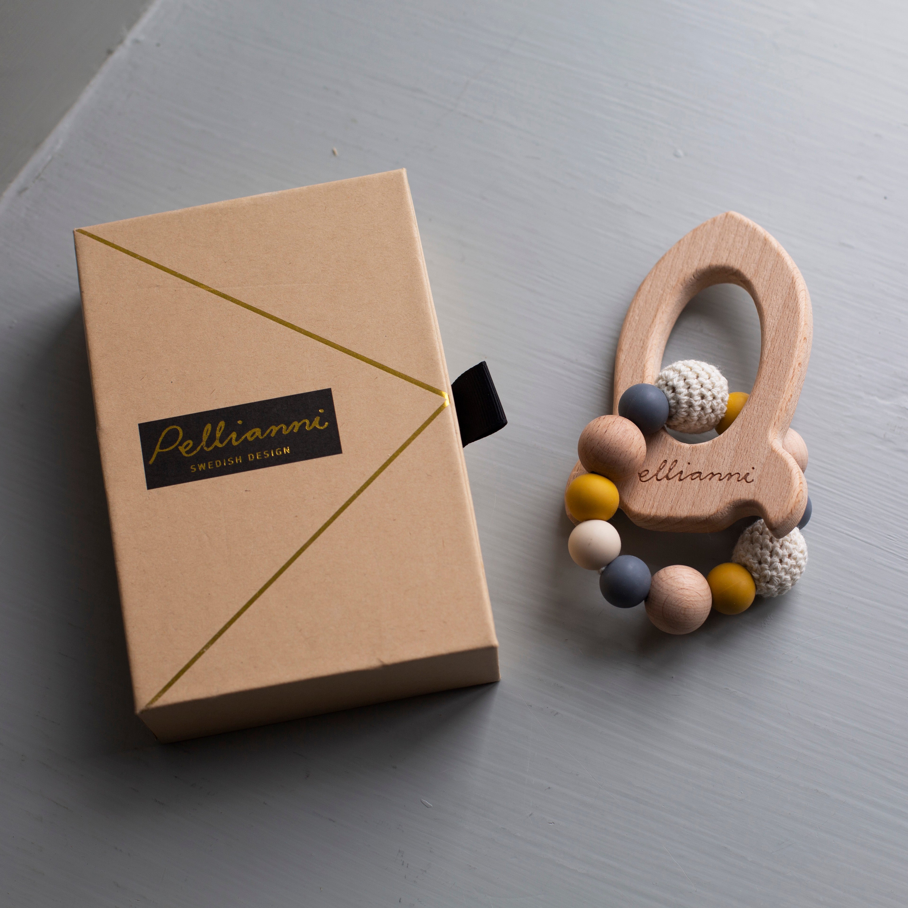 Pellianni Toys Rocket Teether - Mustard