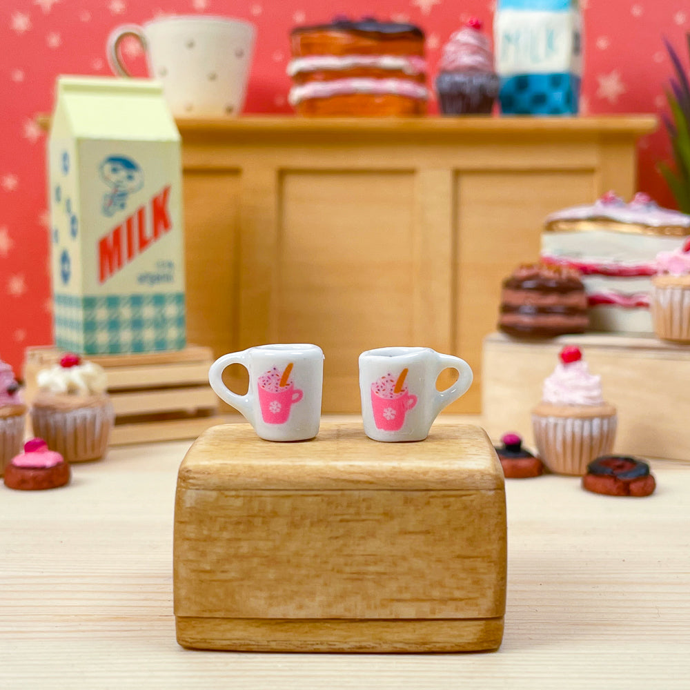 Miniature Christmas Mugs - Set of 2  (5 designs)