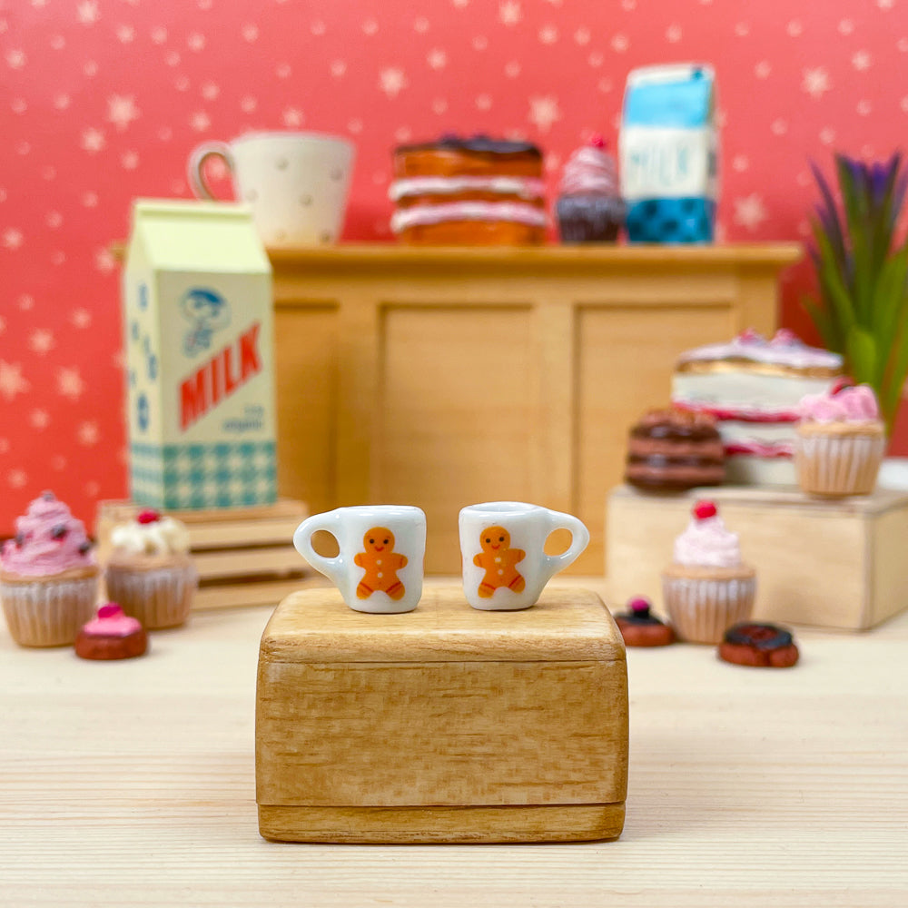 Miniature Christmas Mugs - Set of 2  (5 designs)