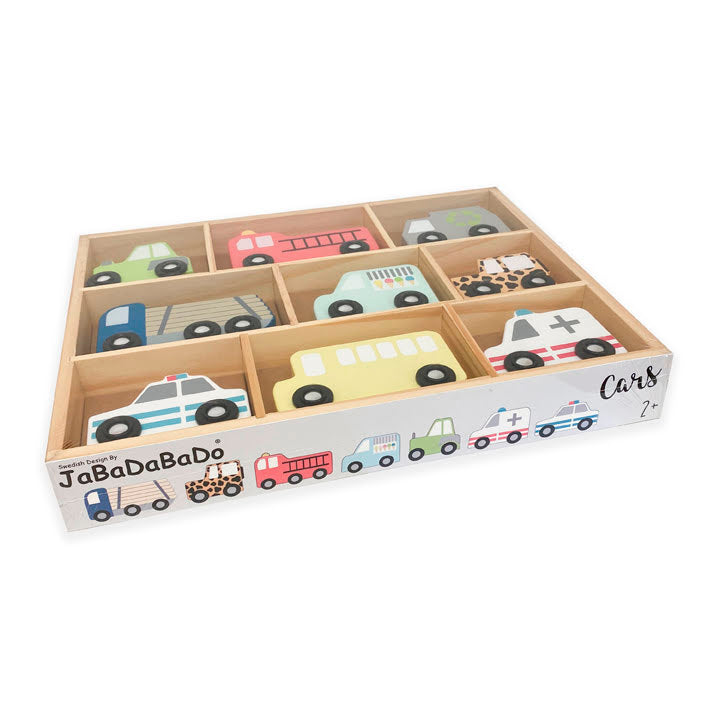 Wooden Cars Shelf Set by Jabadabado