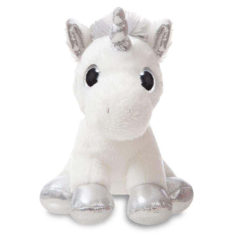 Aurora Sparkle Tales 7" Sparkle Silver Unicorn Plush Toy