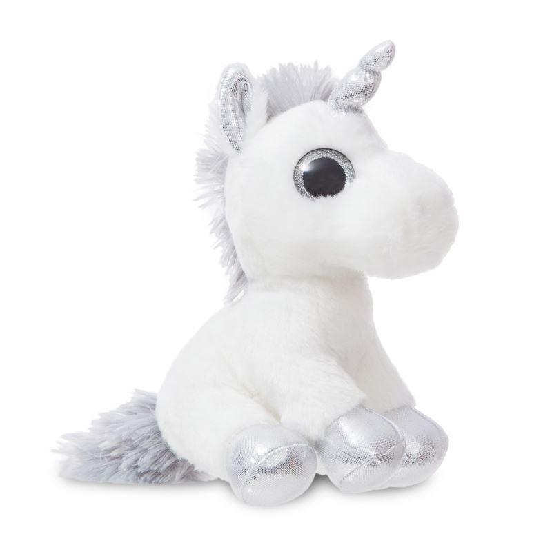 Aurora Sparkle Tales 7" Sparkle Silver Unicorn Plush Toy